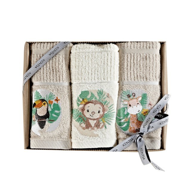 Σετ Βρεφικές Πετσέτες 3 Τεμαχίων Kentia Arlekin...