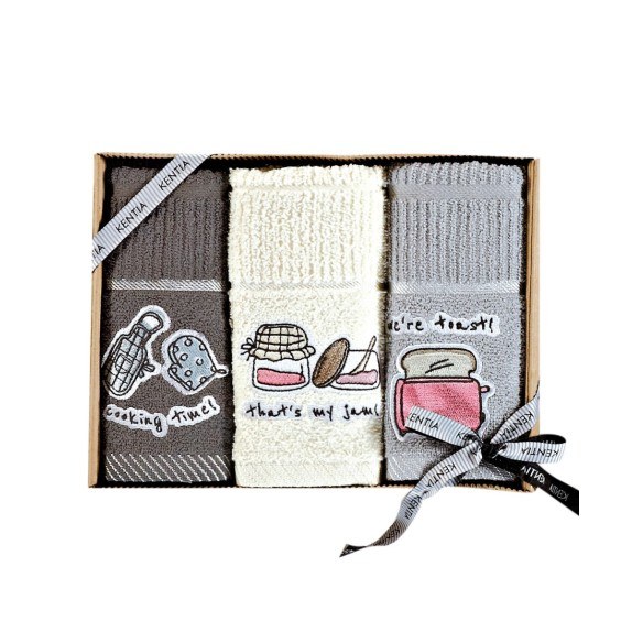 Σετ Πετσέτες Κουζίνας 3 Τεμαχίων Kentia Regalo 231 40x70