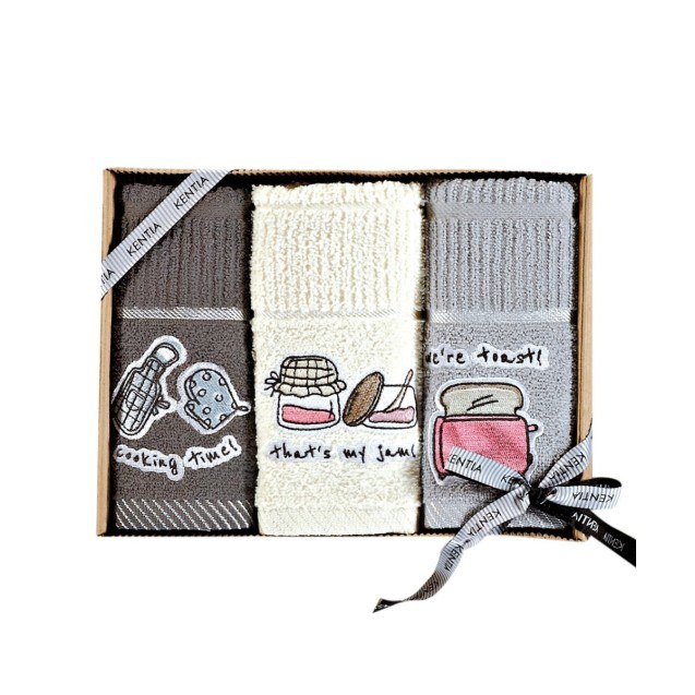 Σετ Πετσέτες Κουζίνας 3 Τεμαχίων Kentia Regalo...