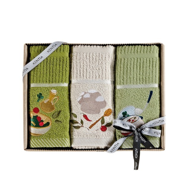 Σετ Πετσέτες Κουζίνας 3 Τεμαχίων Kentia Regalo...