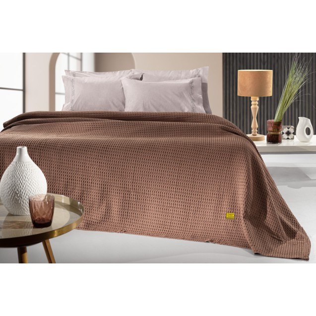 Κουβέρτα Πικέ Υπέρδιπλη Guy Laroche Vivid Choco...