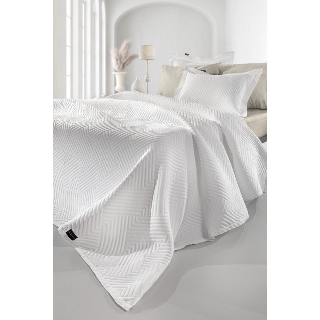 Κουβέρτα Υπέρδιπλη Guy Laroche Lupo White 245x260