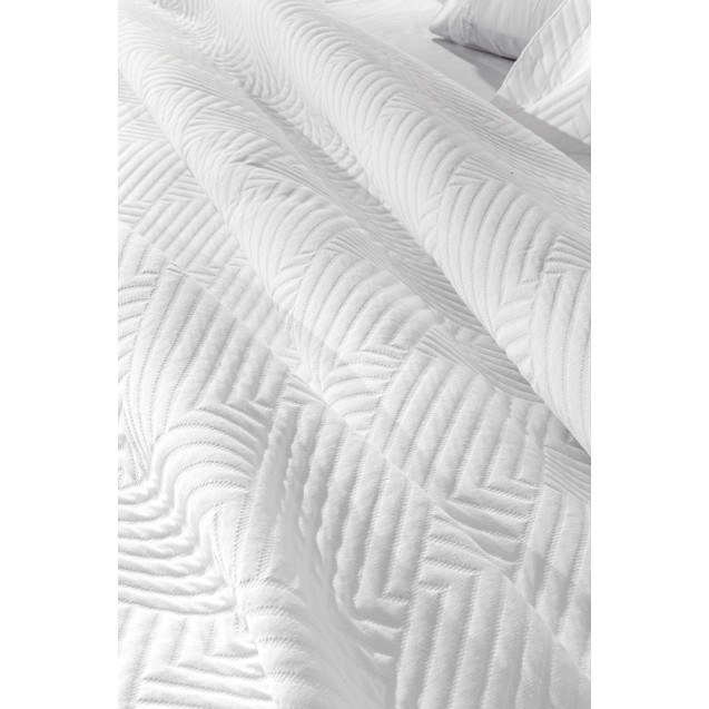 Κουβέρτα Υπέρδιπλη Guy Laroche Lupo White 245x260