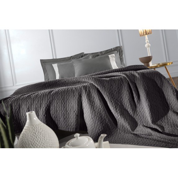 Κουβέρτα Υπέρδιπλη Guy Laroche Nikki Anthracite 240x260