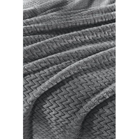 Σετ Κουβέρτα Fleece Υπέρδιπλη και Μαξιλαροθήκη Διακόσμησης Guy Laroche Rombus Carbon 220x240