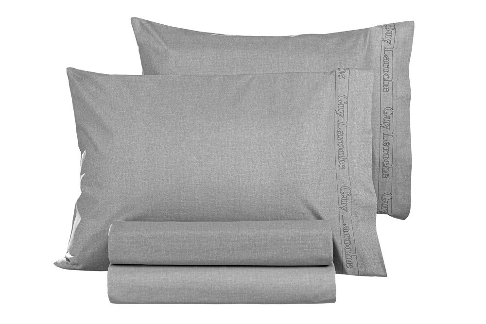 Σετ Μαξιλαροθήκες 2 Τεμαχίων Guy Laroche Color Plus Silver 50x70