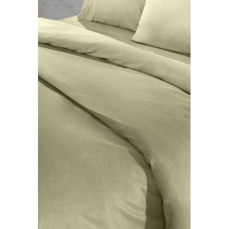 Σεντόνι Υπέρδιπλο με Λάστιχο Guy Laroche Color Plus Olive 160x200+32