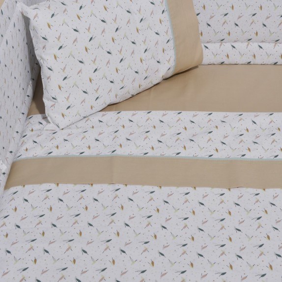 Σετ Σεντόνια Κούνιας 3 Τεμαχίων Baby Oliver des. 404 Μπεζ...