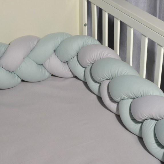 Πάντα Πλεξούδα Baby Oliver des. 3305 Μέντα-Γκρι 20x200