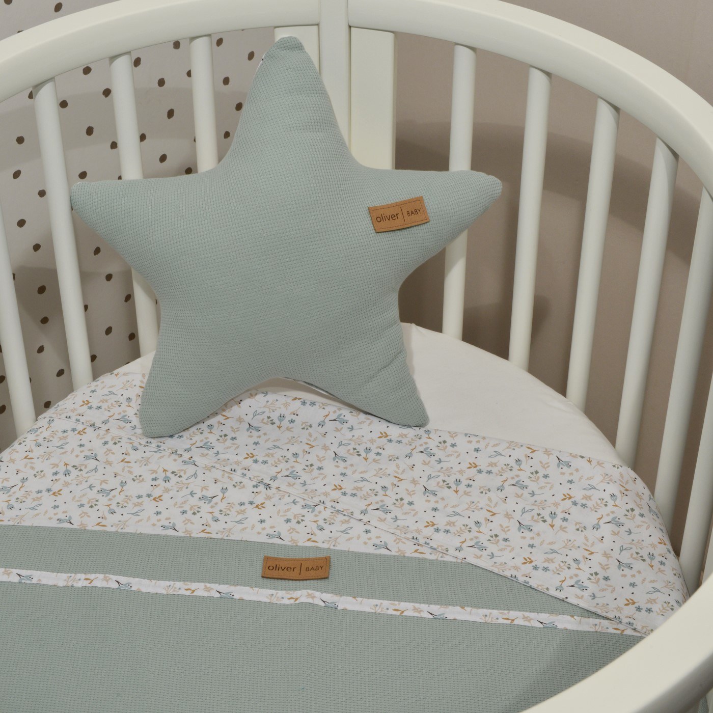 Κουβέρτα Αγκαλιάς Διπλής Όψης Baby Oliver Des. 403 Μέντα 75x95