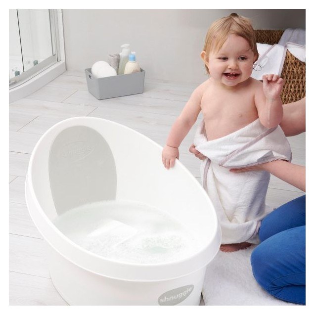 Βρεφικό Μπανάκι Shnuggle Με Τάπα Λευκό-Γκρι 12...