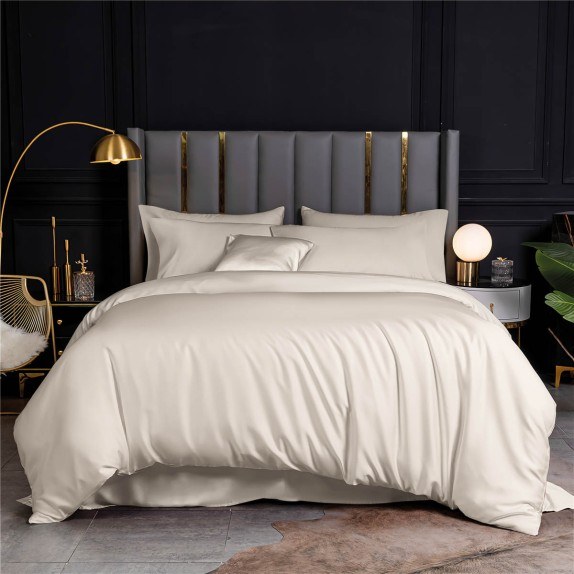 Σετ Σεντόνια King Size 4 Τεμαχίων Rythmos Bamboo Μπεζ...