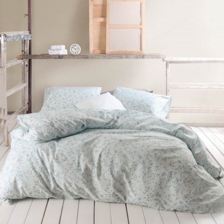 Σετ Παπλωματοθήκη Μονή 2 Τεμαχίων Rythmos Carlin Μπλε 160x250