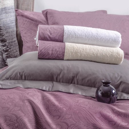 Σετ Σεντόνια King Size 4 Τεμαχίων Rythmos Charisma Μοβ 270x290