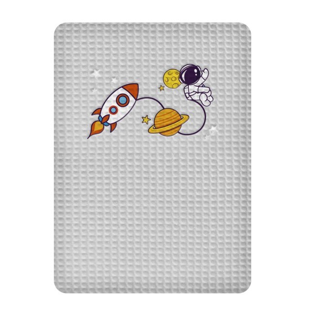 Κουβέρτα Πικέ Αγκαλιάς Adam Home Space Grey 80x110