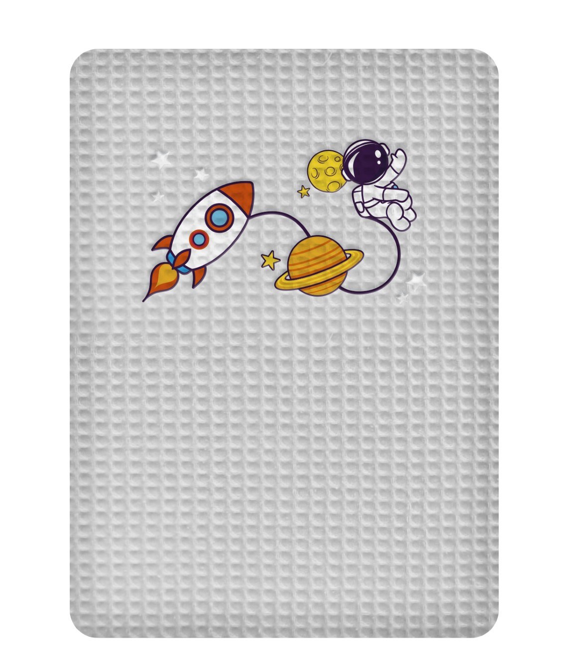 Adam Home Κουβέρτα Πικέ Αγκαλιάς Adam Home Space Grey 80x110