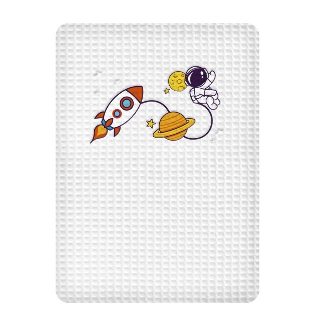 Κουβέρτα Πικέ Κούνιας Adam Home Space White...