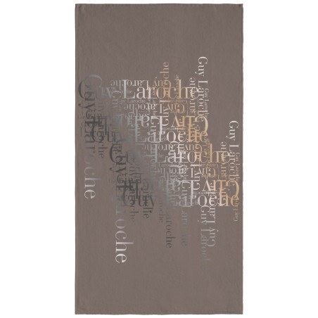 Πετσέτα Θαλάσσης Βελουτέ Guy Laroche Velour Printed 2103 Taupe 100x175