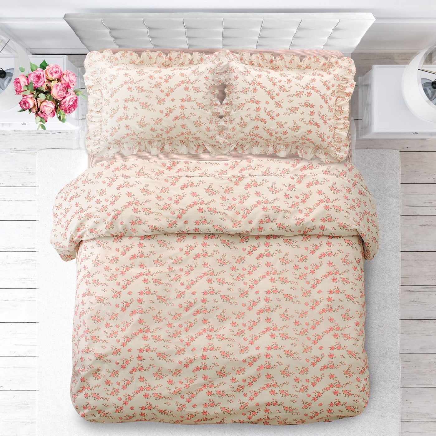 Σετ Σεντόνια Μονά με Λάστιχο 3 Τεμαχίων Makis Tselios France 105x200+30