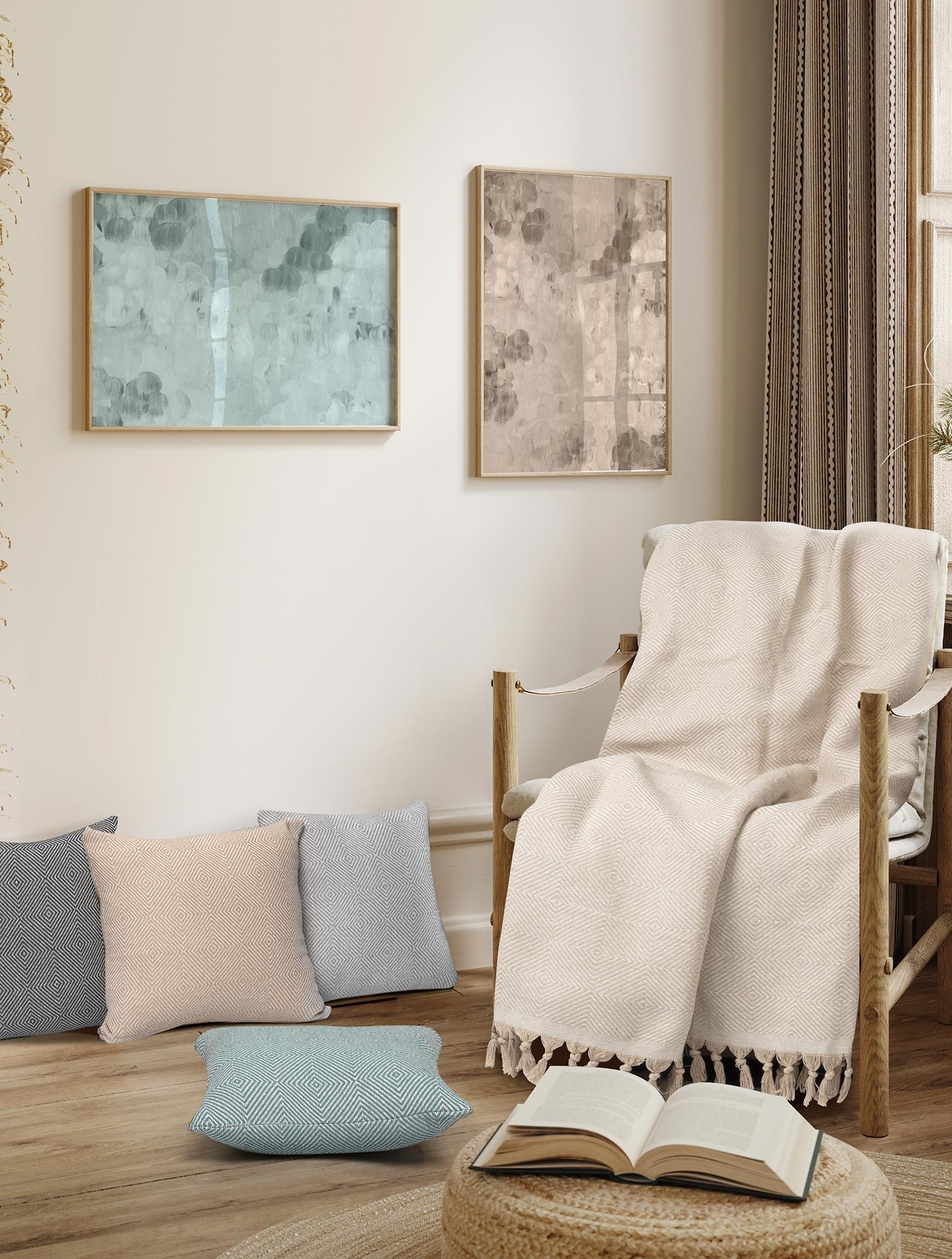 Ριχτάρι Πολυθρόνας Madi Vorm Beige 180x190