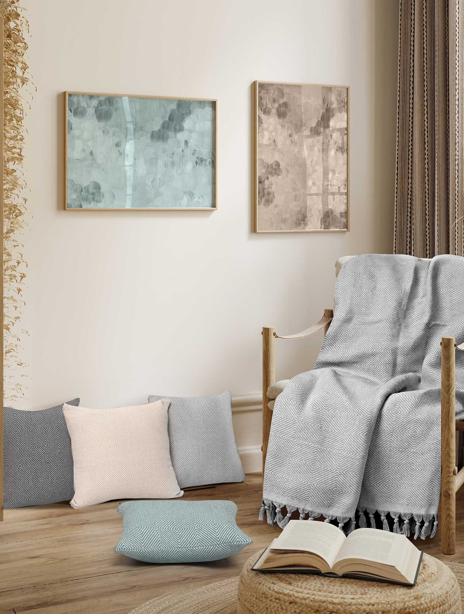 Ριχτάρι Πολυθρόνας Madi Vorm Grey 180x190