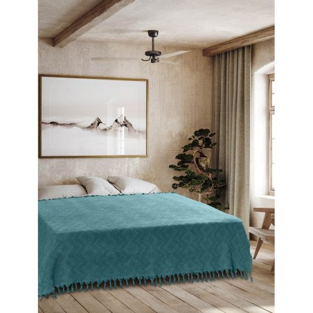 Κουβέρτα Πικέ Υπέρδιπλη Madi Tifoon Petrol 220x240