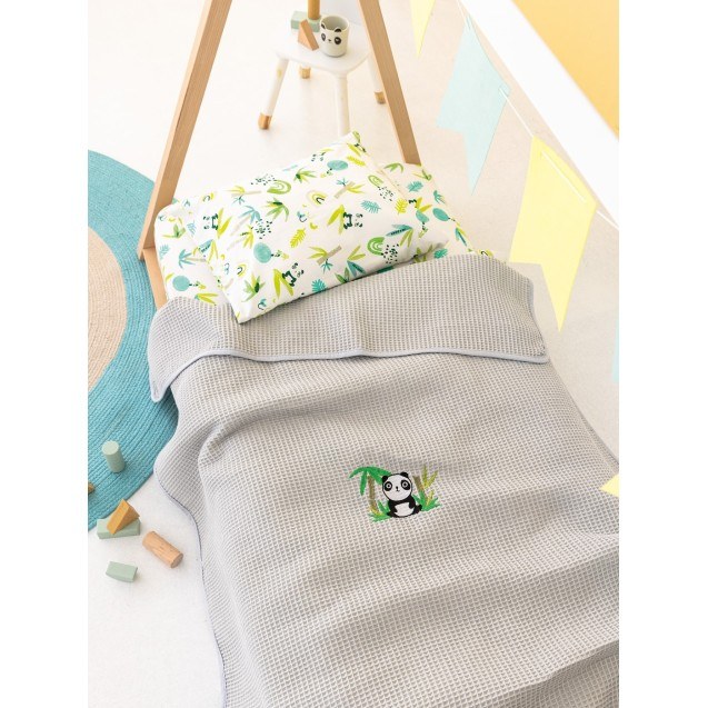 Κουβέρτα Πικέ Κούνιας Palamaiki Candy Fog 100x150