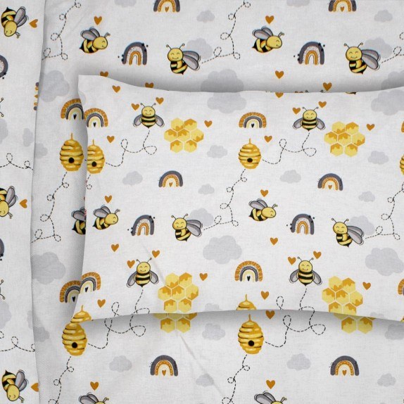 Βρεφική Μαξιλαροθήκη Dimcol Honey Bee 545 35x45