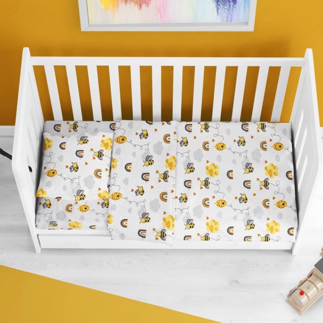 Παπλωματοθήκη Κούνιας Dimcol Honey Bee 545 120x160