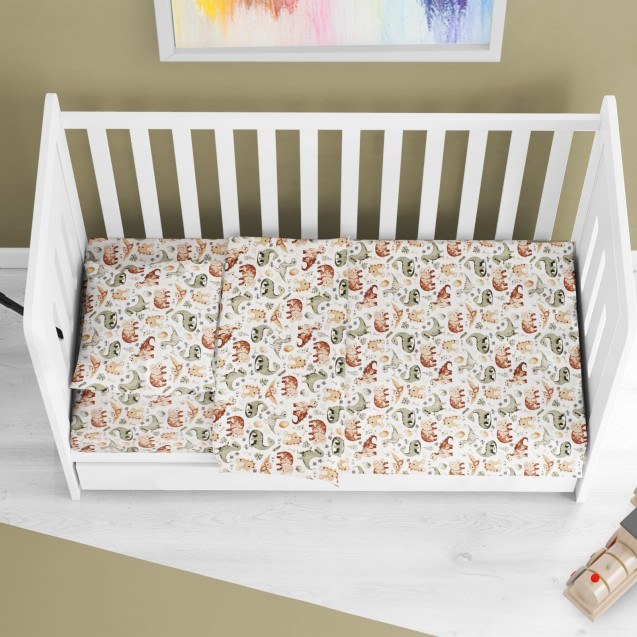 Σεντόνι Κούνιας με Λάστιχο Dimcol Dinosaur 515...