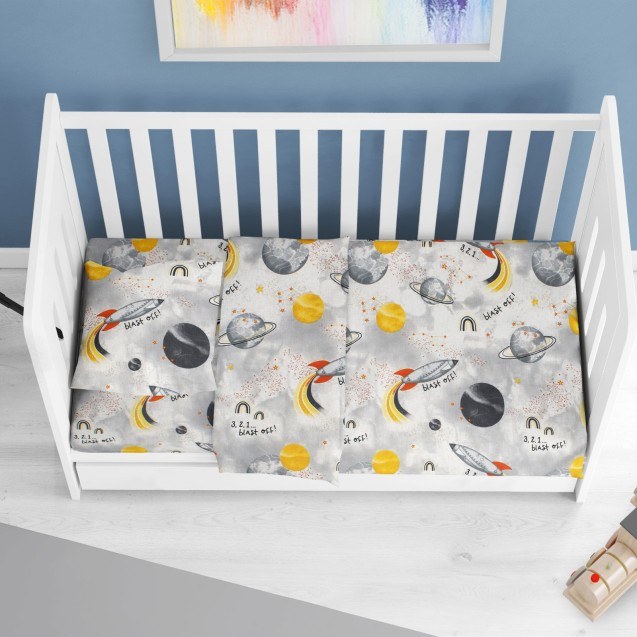 Σεντόνι Κούνιας με Λάστιχο Dimcol Spaceship 187...