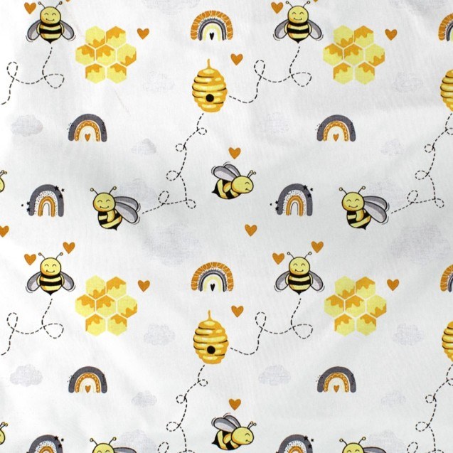 Σεντόνι Λίκνου Dimcol Honey Bee 545 80x110