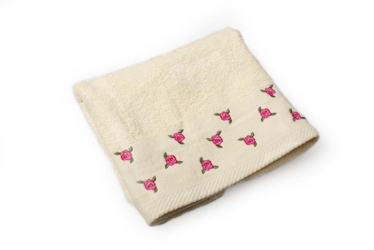 Dimcol - ΣΗΜΑΝΤΙΚΟ: Σε περίπτωση διαφοράς τιμής από το κατάστημα ισχύει παντα και μόνο η τιμή του καταστήματος Πετσέτα Προσώπου Dimcol Ανθάκι Εκρού 50x90