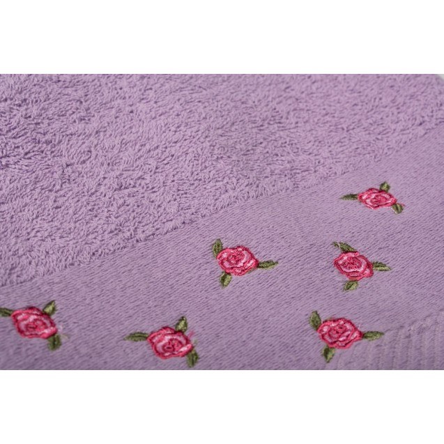 Πετσέτα Μπάνιου Dimcol Ανθάκι Μωβ 70x140