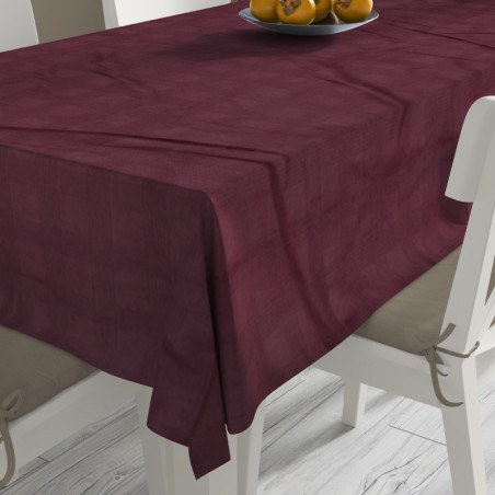 Τραπεζομάντηλο Dimcol Ανεξίτηλο Νηματοβαφή Bordeaux 140x140