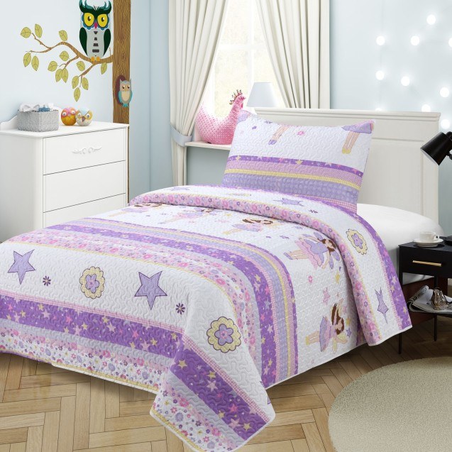 Σετ Παιδικό Κουβερλί Μονό 2 Τεμαχίων Dimcol...