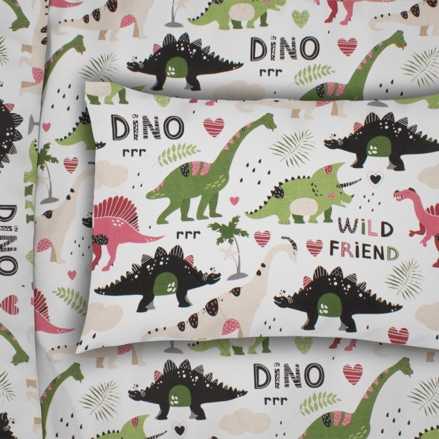 Παιδική Μαξιλαροθήκη Dimcol Dinosaur 518 50x70