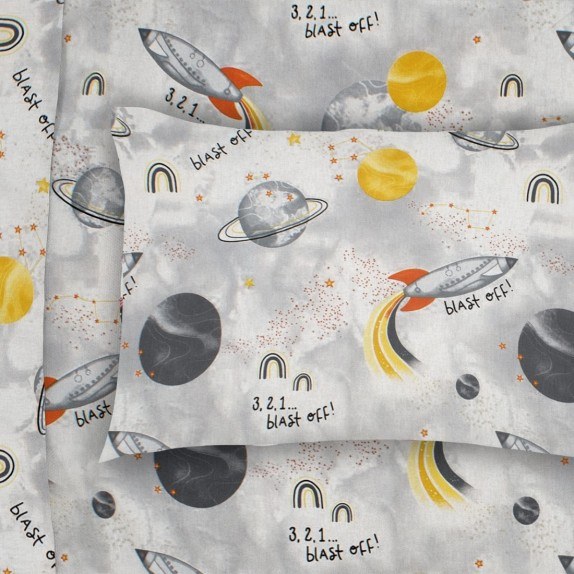 Παιδική Μαξιλαροθήκη Dimcol Spaceship 187 50x70