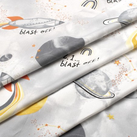 Σετ Παιδικό Σεντόνι Μονό και Μαξιλαροθήκη Dimcol Spaceship 187 160x240