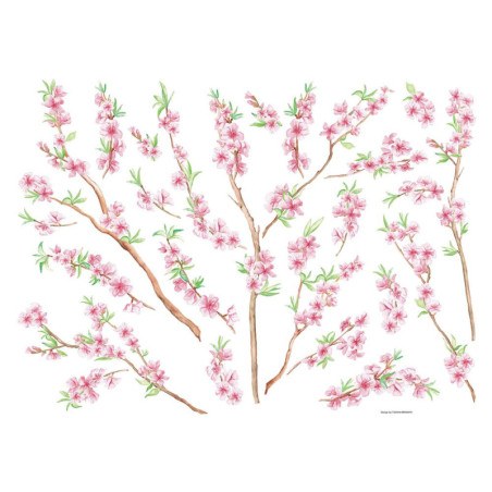 Αυτοκόλλητα Τοίχου Βινυλίου Ango Peach Branch 44232