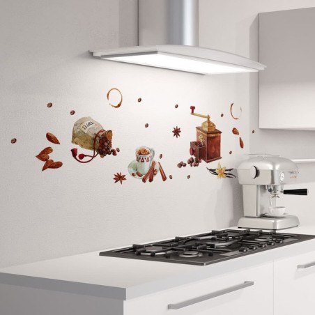 Αυτοκόλλητα Τοίχου Βινυλίου Ango Watercolour Coffee 58117