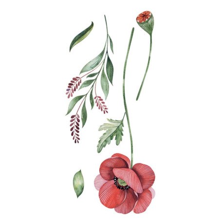 Αυτοκόλλητα Τοίχου Βινυλίου Ango Poppies 59180