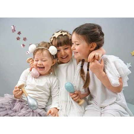 Μαράκα Ξύλινη Jabadabado Μπλε με Αστεράκια JB-M14094