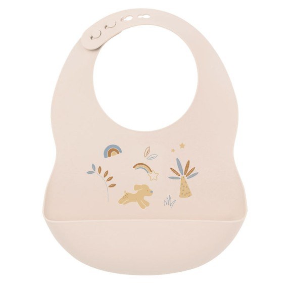 Σαλιάρα Σιλικόνης Nattou Silicon Μπεζ N876391