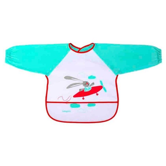 Σαλιάρα με Μακρύ Μανίκι Babyono Πράσινο/Κόκκινο BN837