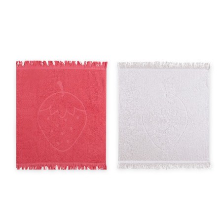 Ποτηρόπανο Nef-Nef Strawbery Taste White 50x50