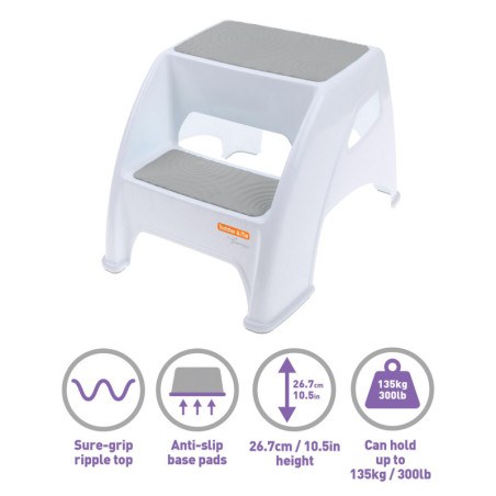 Διπλό Παιδικό Βοηθητικό Σκαλοπάτι DreamBaby Toddler & Me Grey BR76827