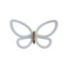 Διακοσμητικό Αυτοκόλλητο Τοίχου Μεταλλικό Ango White Metal Butterflies 3D 24006