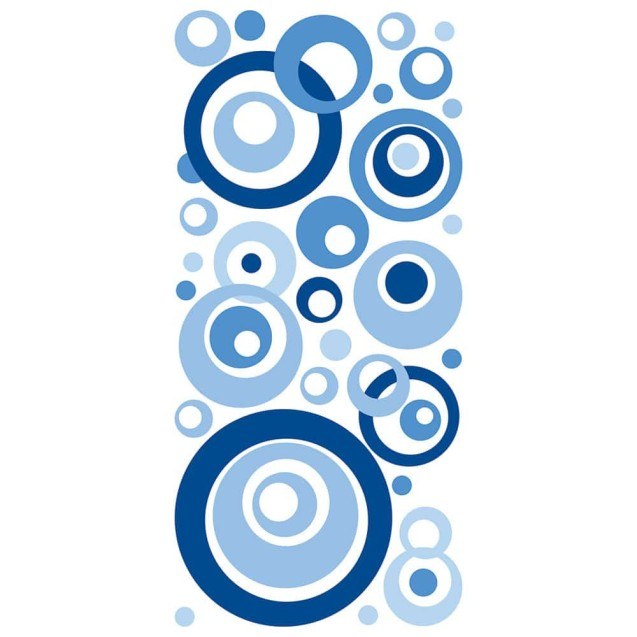 Αυτοκόλλητα Τοίχου Ango Blue Circles 59609