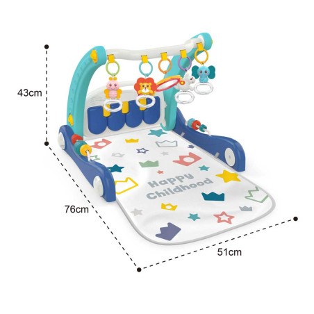 Γυμναστήριο - Περπατούρα Bebe Stars Piano Happy 2in1 Μπλε 100-189